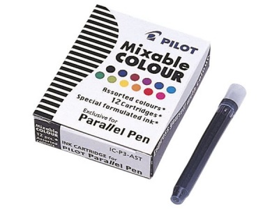 Töltőtoll patron, PILOT "Parallel Pen", 12 különböző szín