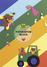 Dekorkarton, A3, 300 g, 10 lap, FOLIA, „Basic”, vegyes színek