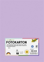 Dekorkarton, A4, 300 g, 50 lap, FOLIA, halvány orgonalila