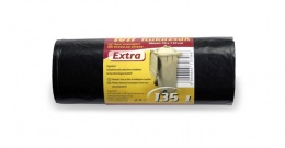 Szemeteszsák, extra erős, 135 l, 10 db, 70x110 cm, 27 µ, TUTI "Extra", fekete